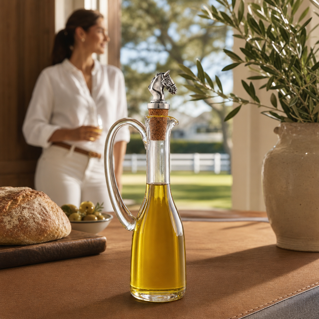 Vagabond House - Cruet Bottle with Horse Head Cork Stopper