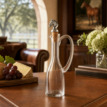 Vagabond House - Cruet Bottle with Horse Head Cork Stopper