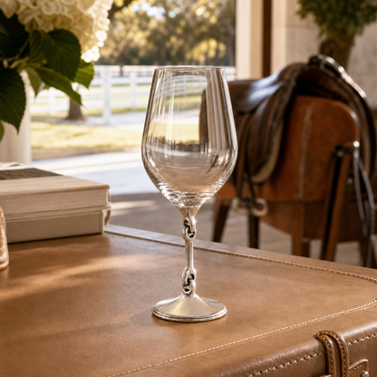 Vagabond House - Equestrian Bit Wine Glass