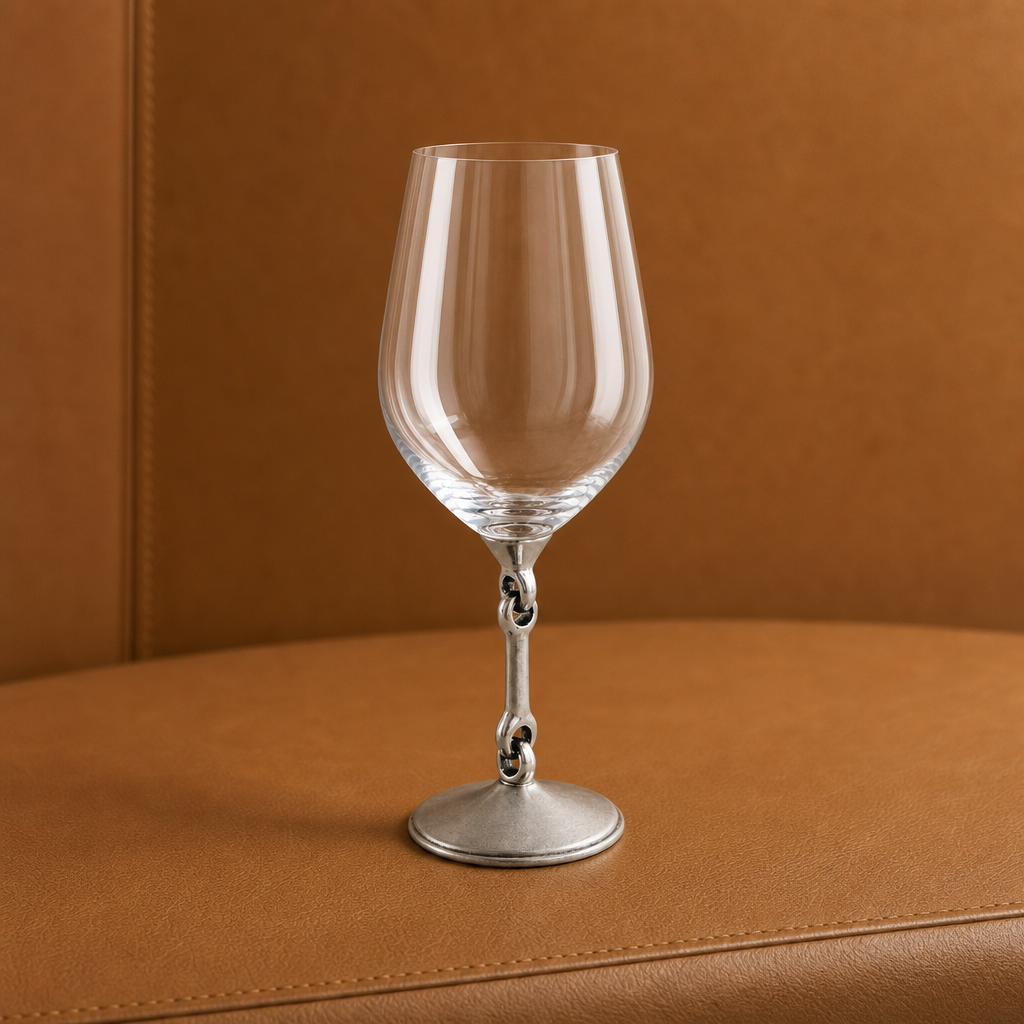 Vagabond House - Equestrian Bit Wine Glass