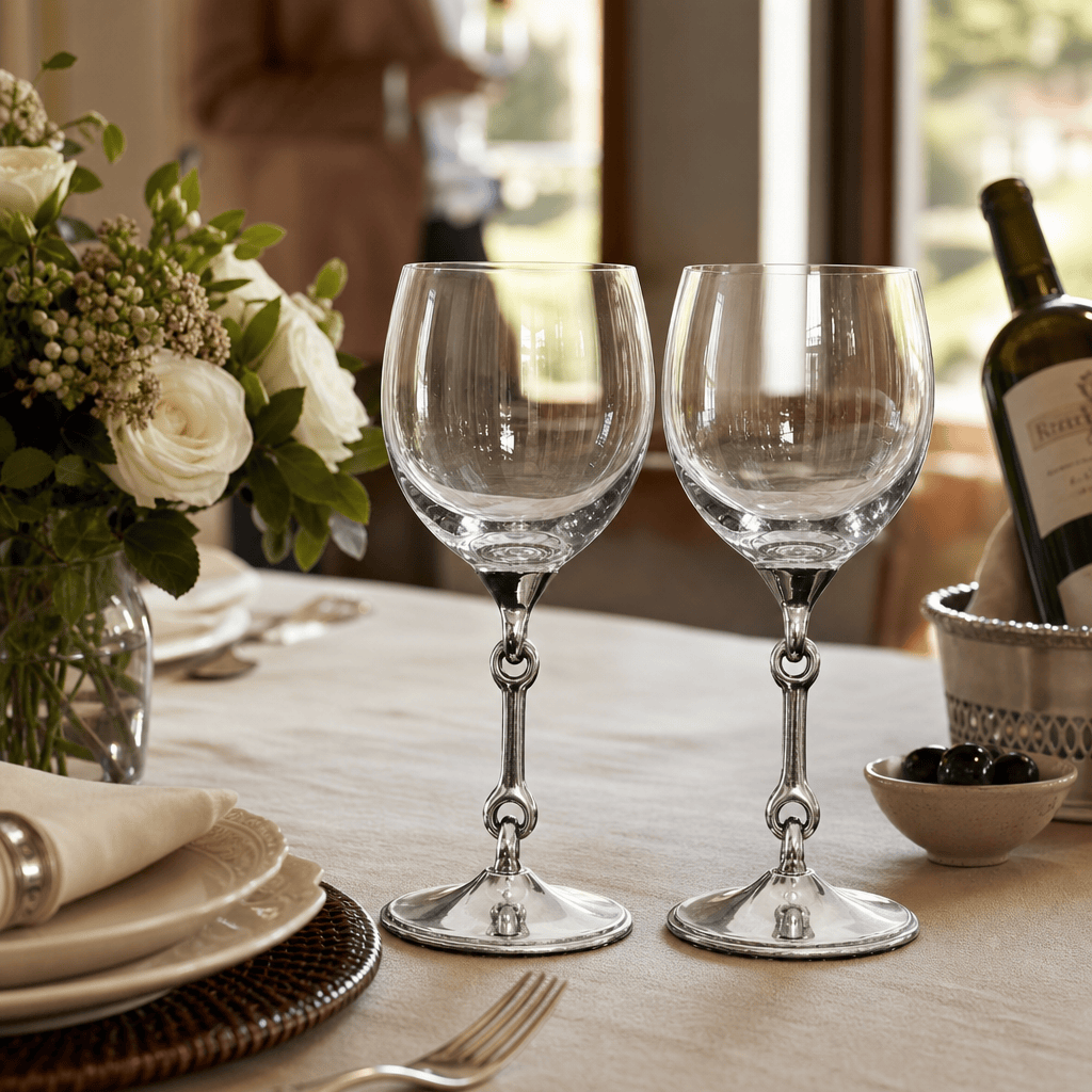 Vagabond House - Equestrian Bit Wine Glass