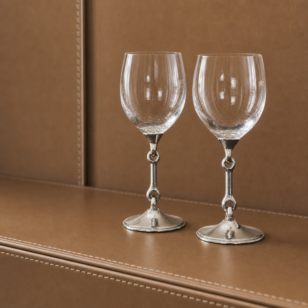 Vagabond House - Equestrian Bit Wine Glass