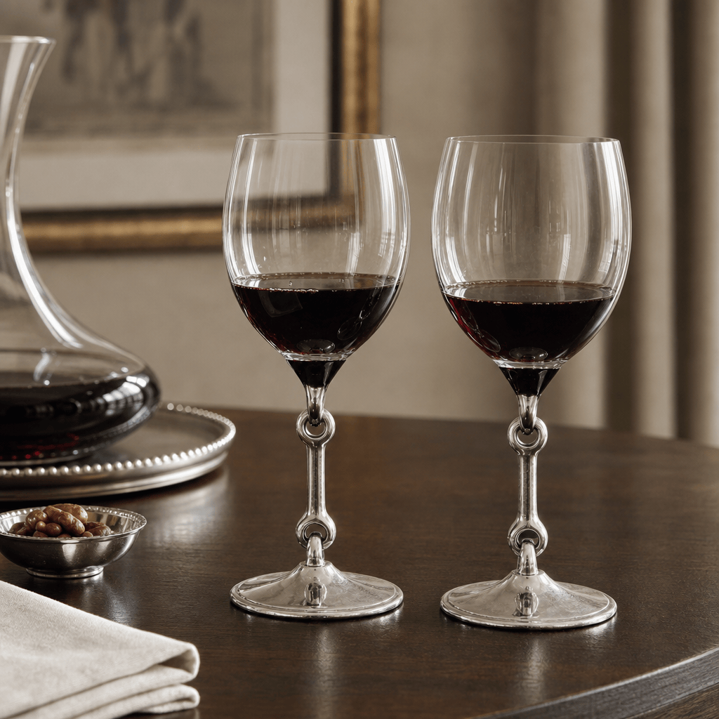 Vagabond House - Equestrian Bit Wine Glass