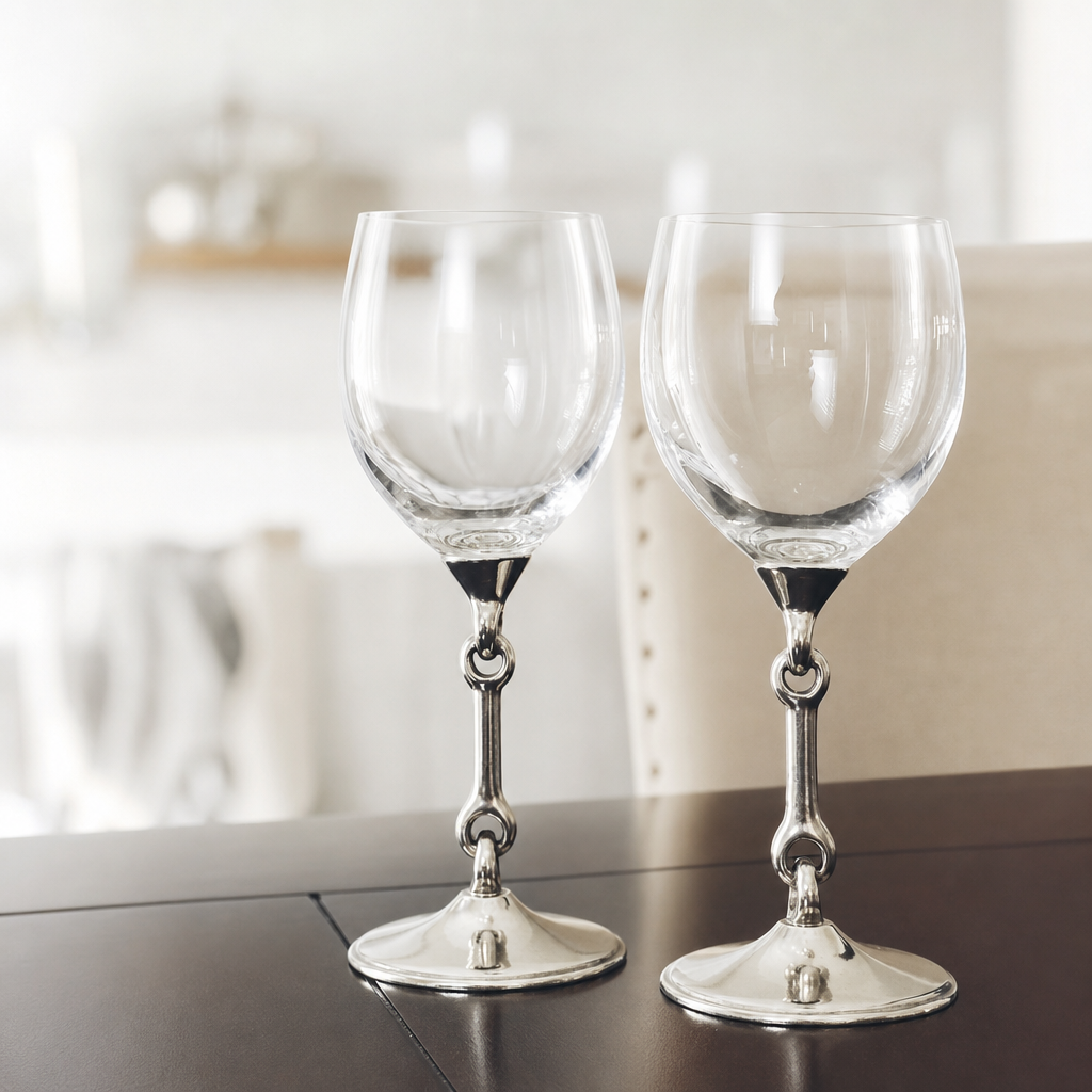 Vagabond House - Equestrian Bit Wine Glass
