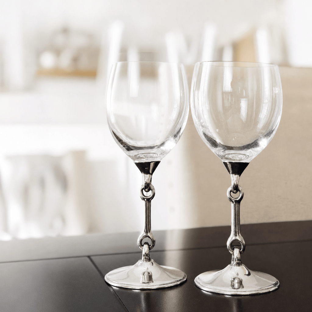 Vagabond House - Equestrian Bit Wine Glass