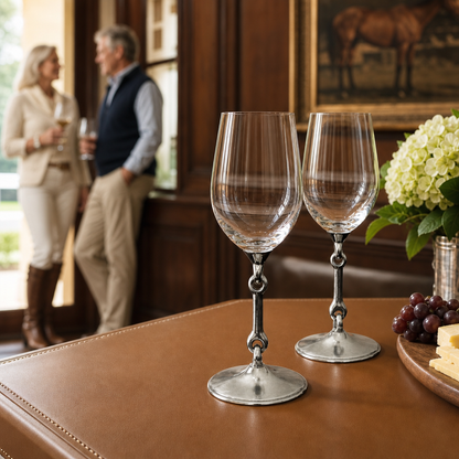 Vagabond House - Equestrian Bit Wine Glass