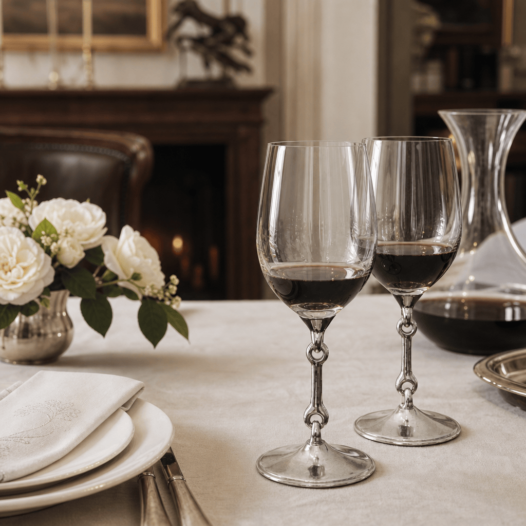 Vagabond House - Equestrian Bit Wine Glass