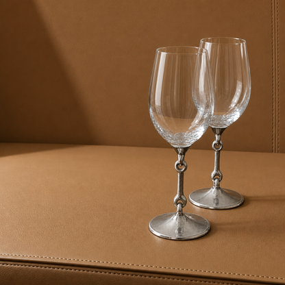Vagabond House - Equestrian Bit Wine Glass