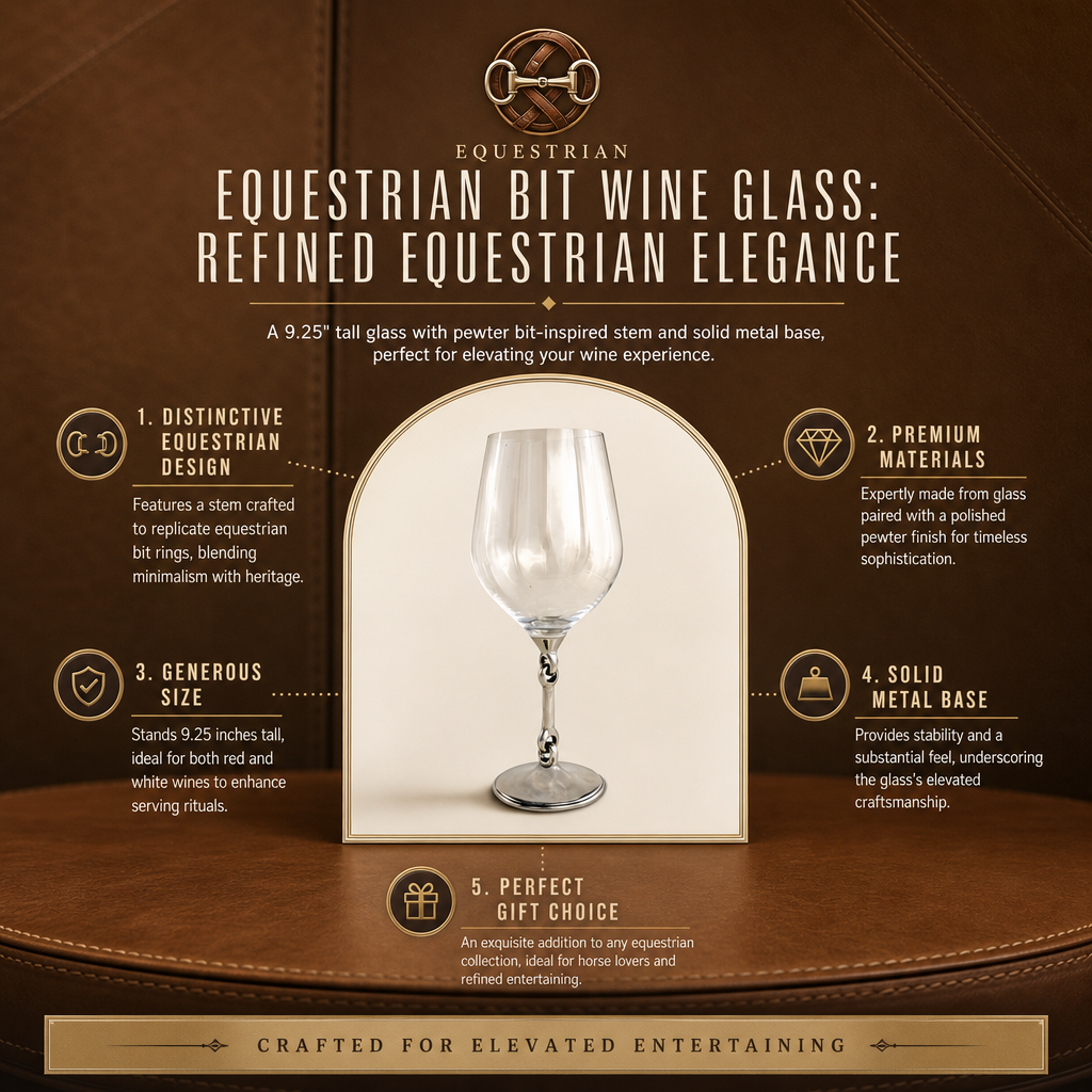 Vagabond House - Equestrian Bit Wine Glass