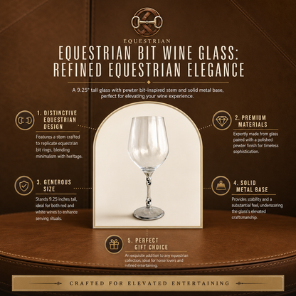 Vagabond House - Equestrian Bit Wine Glass