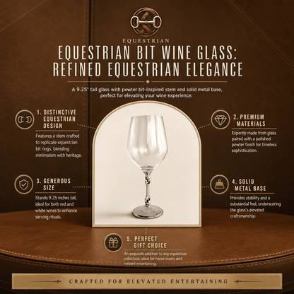 Vagabond House - Equestrian Bit Wine Glass
