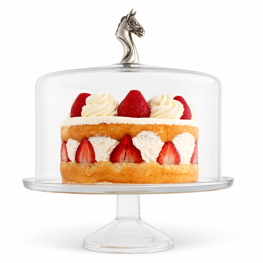 Vagabond House - Horse Glass Covered Cake / Dessert Stand