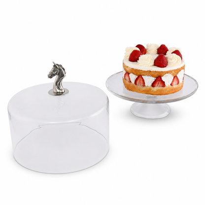 Vagabond House - Horse Glass Covered Cake / Dessert Stand