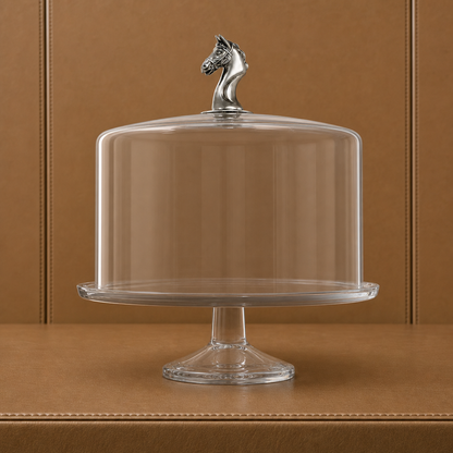 Vagabond House - Horse Glass Covered Cake / Dessert Stand