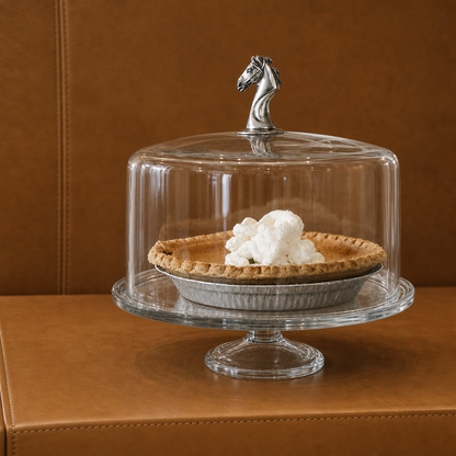 Vagabond House - Horse Glass Covered Cake / Dessert Stand