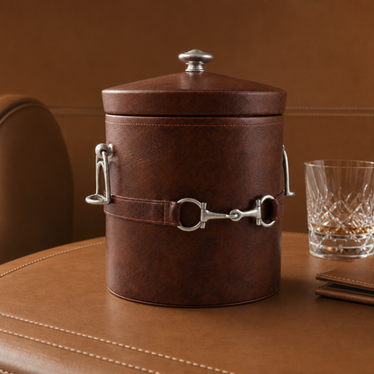 Vagabond House - Equestrian Horse Bit Vegan Leather Ice Bucket