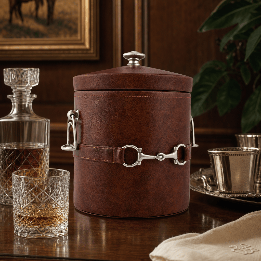 Vagabond House - Equestrian Horse Bit Vegan Leather Ice Bucket