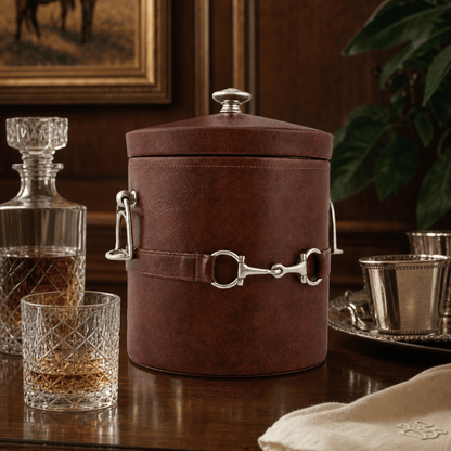 Vagabond House - Equestrian Horse Bit Vegan Leather Ice Bucket
