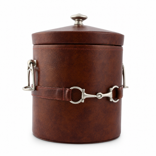 Vagabond House - Equestrian Horse Bit Vegan Leather Ice Bucket