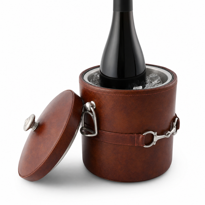Vagabond House - Equestrian Horse Bit Vegan Leather Ice Bucket