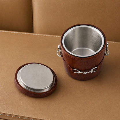 Vagabond House - Equestrian Horse Bit Vegan Leather Ice Bucket