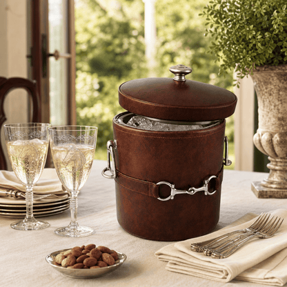 Vagabond House - Equestrian Horse Bit Vegan Leather Ice Bucket