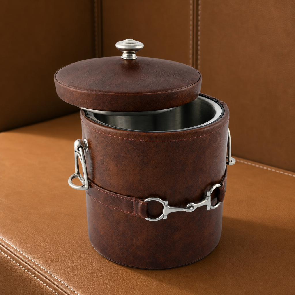 Vagabond House - Equestrian Horse Bit Vegan Leather Ice Bucket