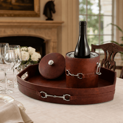 Vagabond House - Equestrian Horse Bit Vegan Leather Ice Bucket