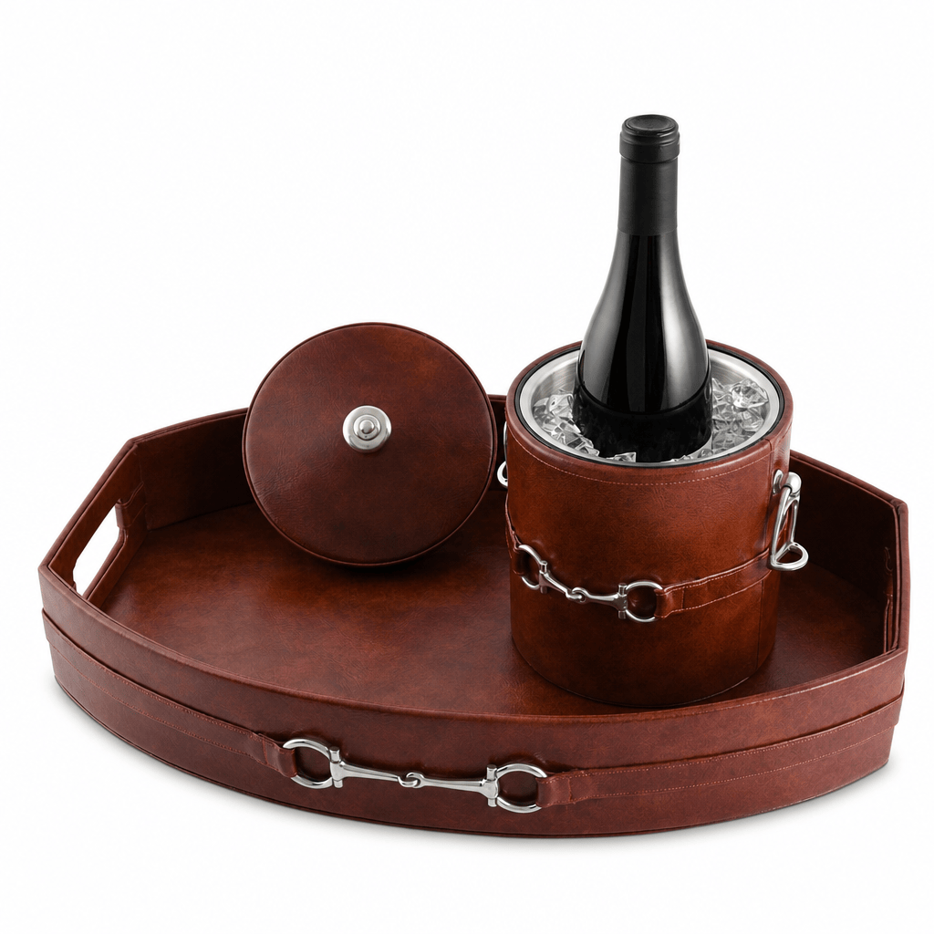 Vagabond House - Equestrian Horse Bit Vegan Leather Ice Bucket