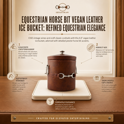 Vagabond House - Equestrian Horse Bit Vegan Leather Ice Bucket