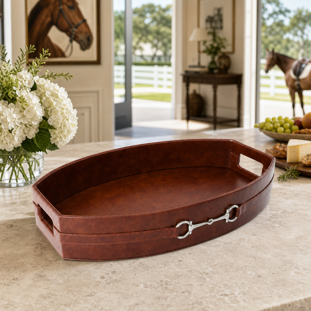 Vagabond House - Equestrian Horse Bit Vegan Leather Tray