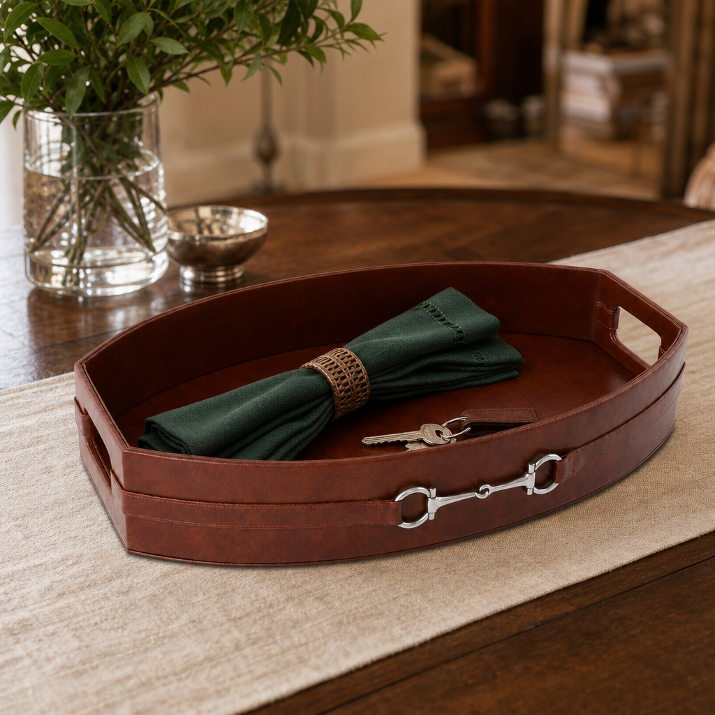 Vagabond House - Equestrian Horse Bit Vegan Leather Tray