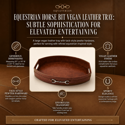 Vagabond House - Equestrian Horse Bit Vegan Leather Tray