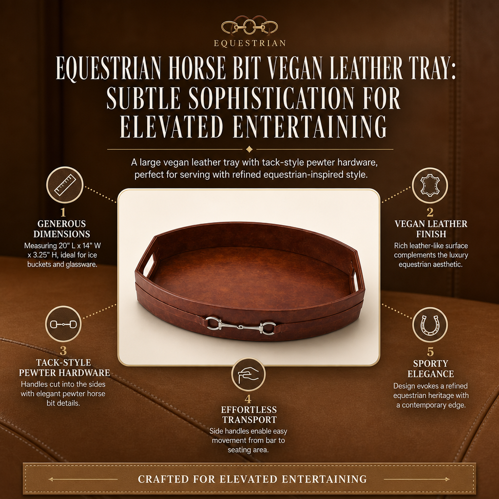 Vagabond House - Equestrian Horse Bit Vegan Leather Tray