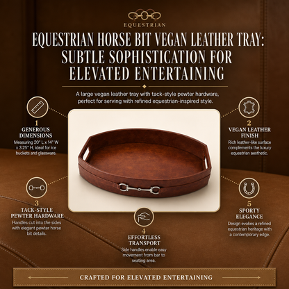 Vagabond House - Equestrian Horse Bit Vegan Leather Tray