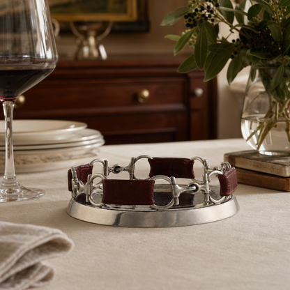 Vagabond House - Equestrian Horse Bit Leather Wine Coaster