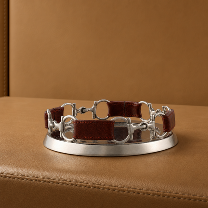 Vagabond House - Equestrian Horse Bit Leather Wine Coaster