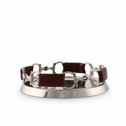 Vagabond House - Equestrian Horse Bit Leather Wine Coaster