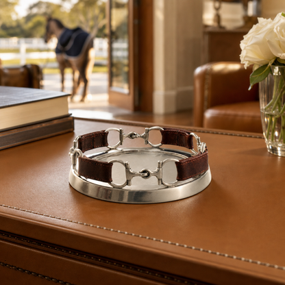 Vagabond House - Equestrian Horse Bit Leather Wine Coaster