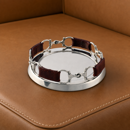 Vagabond House - Equestrian Horse Bit Leather Wine Coaster