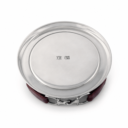 Vagabond House - Equestrian Horse Bit Leather Wine Coaster
