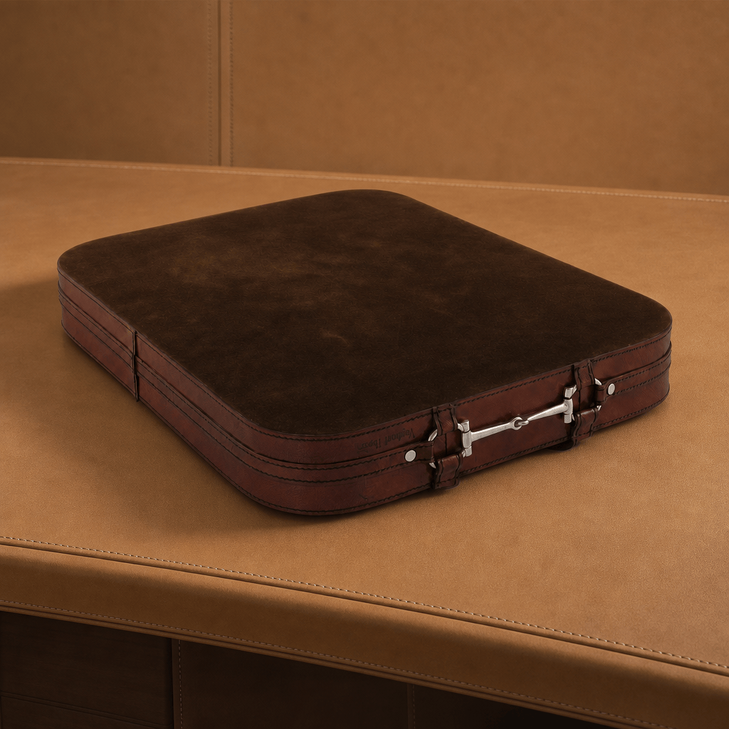 Vagabond House - Premium Genuine Leather Bit Serving Tray – Perfect for Entertaining