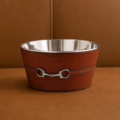 Vagabond House -  Premium Genuine Leather Bit Ice Tub – Sophisticated Beverage Cooler