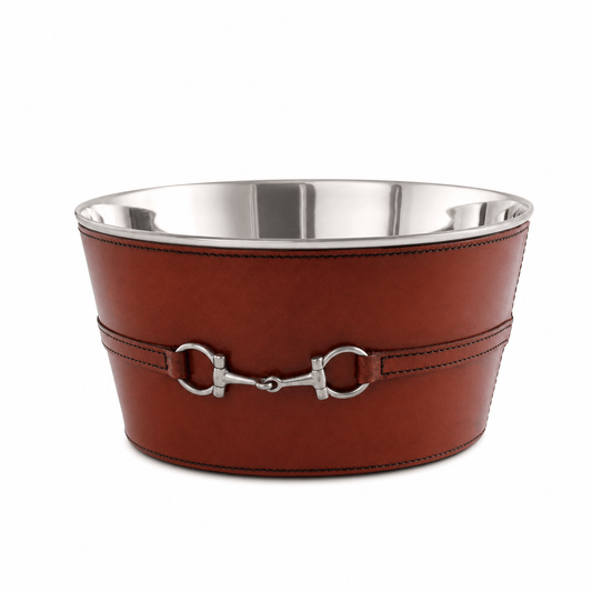 Vagabond House -  Premium Genuine Leather Bit Ice Tub – Sophisticated Beverage Cooler