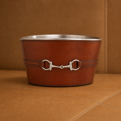 Vagabond House -  Premium Genuine Leather Bit Ice Tub – Sophisticated Beverage Cooler