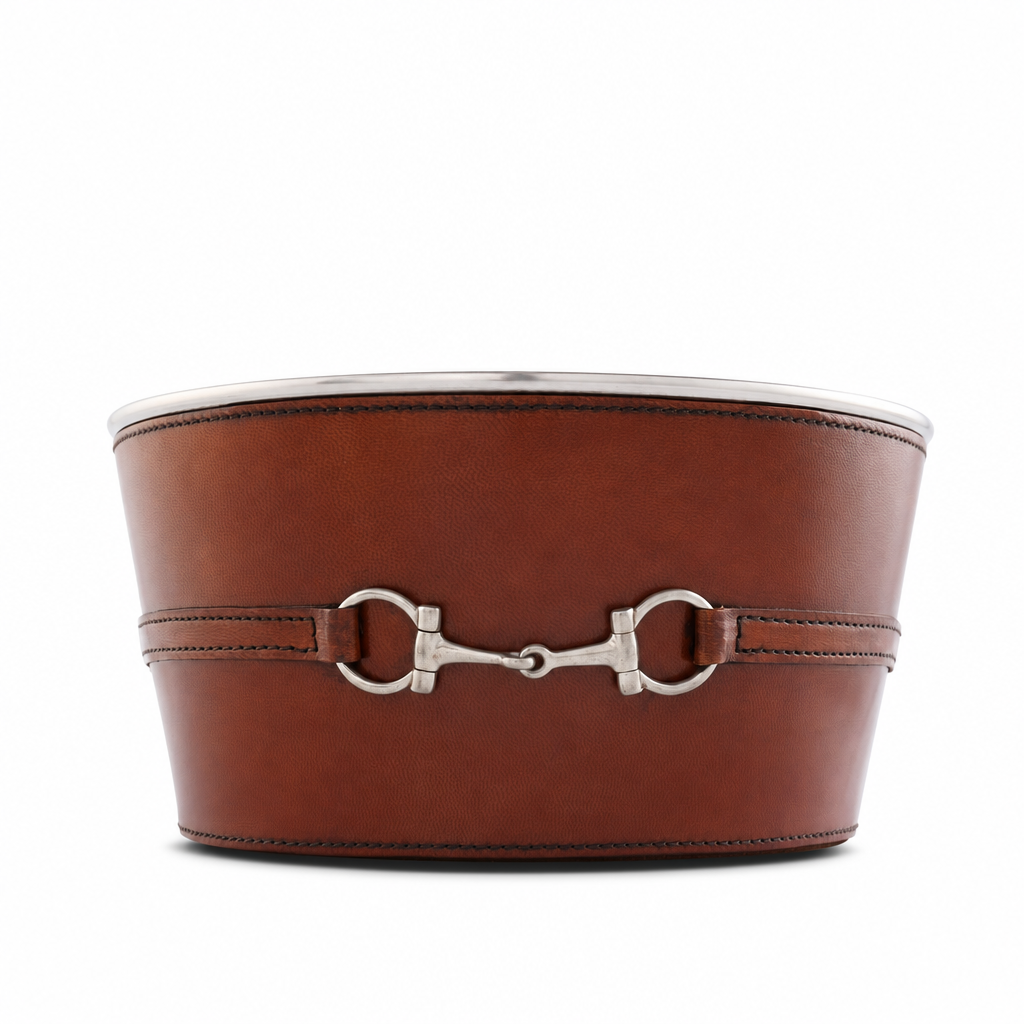 Vagabond House -  Premium Genuine Leather Bit Ice Tub – Sophisticated Beverage Cooler