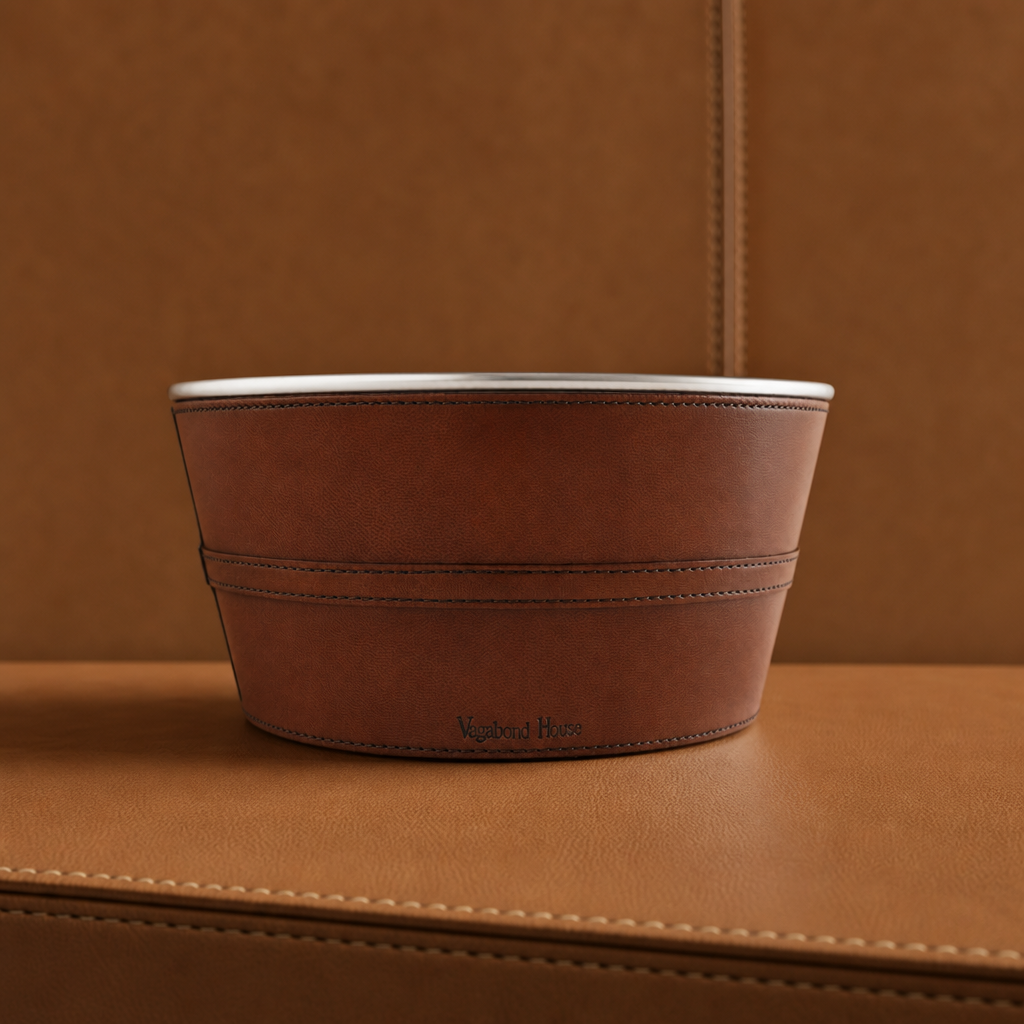 Vagabond House -  Premium Genuine Leather Bit Ice Tub – Sophisticated Beverage Cooler