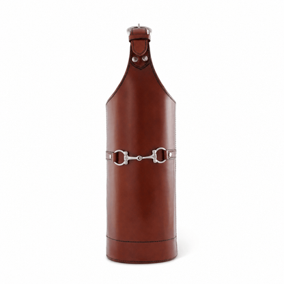 Vagabond House - Premium Genuine Leather Bit Single Wine Bottle Carrier