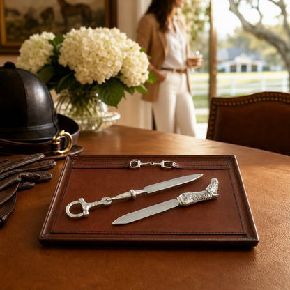 Vagabond House - Premium Genuine Leather Equestrian Bit Catchall Tray