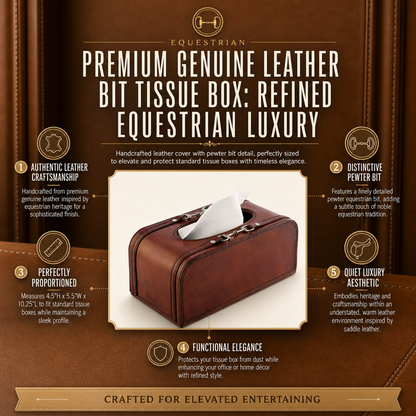 Vagabond House - Premium Genuine Leather Bit Tissue Box